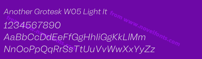 Another Grotesk W05 Light ItPreview Another Grotesk W05 Light ItPreview