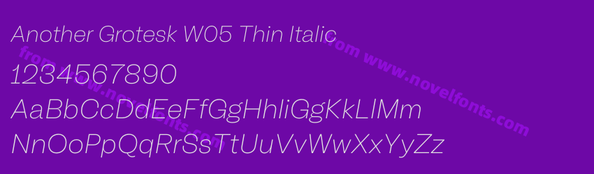 Another Grotesk W05 Thin ItalicPreview