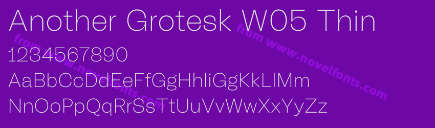 Another Grotesk W05 ThinPreview Another Grotesk W05 ThinPreview