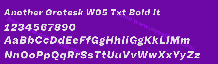 Another Grotesk W05 Txt Bold ItPreview Another Grotesk W05 Txt Bold ItPreview