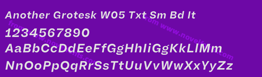 Another Grotesk W05 Txt Sm Bd ItPreview Another Grotesk W05 Txt Sm Bd ItPreview