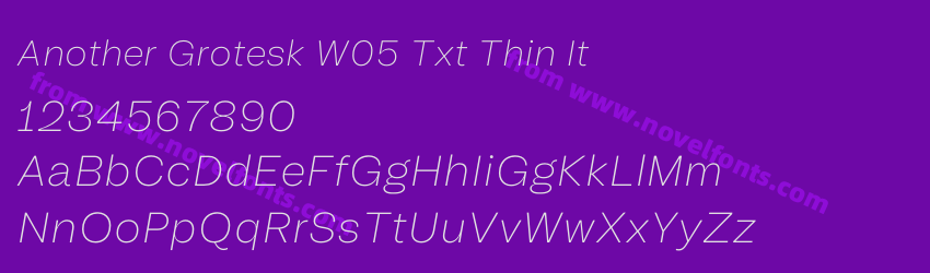 Another Grotesk W05 Txt Thin ItPreview Another Grotesk W05 Txt Thin ItPreview