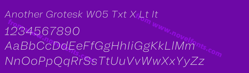 Another Grotesk W05 Txt X Lt ItPreview Another Grotesk W05 Txt X Lt ItPreview
