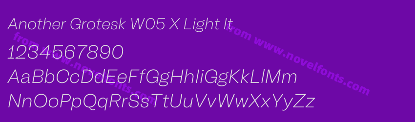 Another Grotesk W05 X Light ItPreview Another Grotesk W05 X Light ItPreview