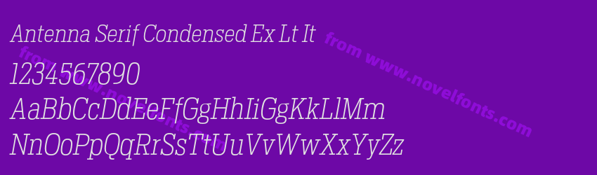 Antenna Serif Condensed Ex Lt ItPreview