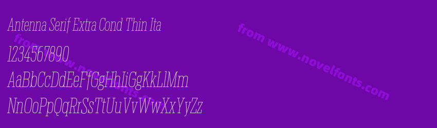 Antenna Serif Extra Cond Thin ItaPreview