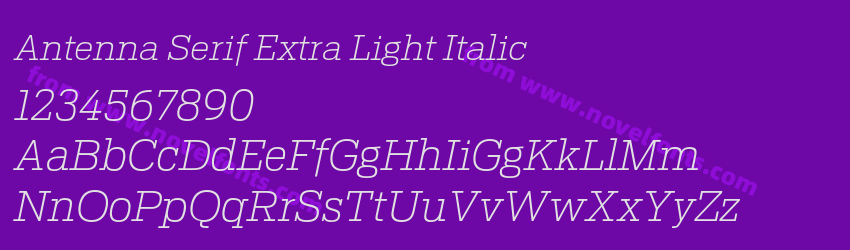 Antenna Serif Extra Light ItalicPreview