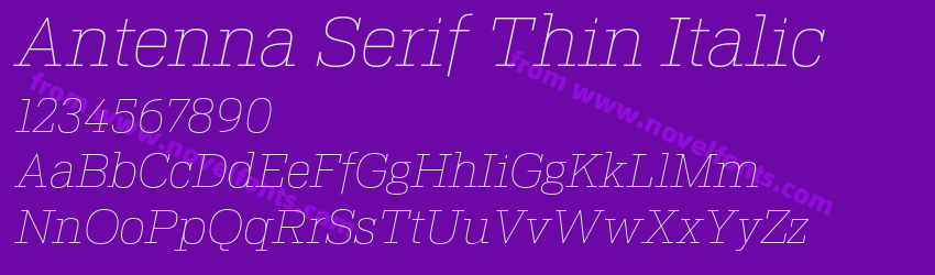 Antenna Serif Thin ItalicPreview