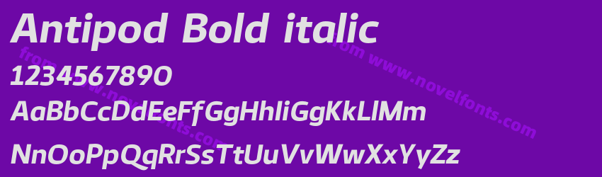 Antipod Bold italicPreview