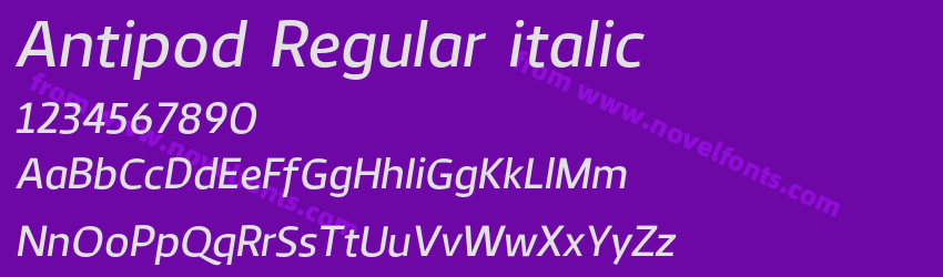 Antipod Regular italicPreview Antipod Regular italicPreview