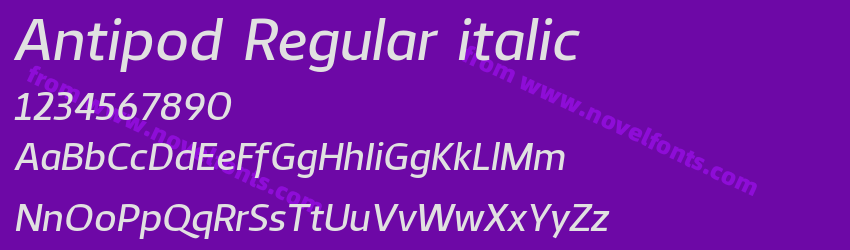 Antipod Regular italicPreview Antipod Regular italicPreview