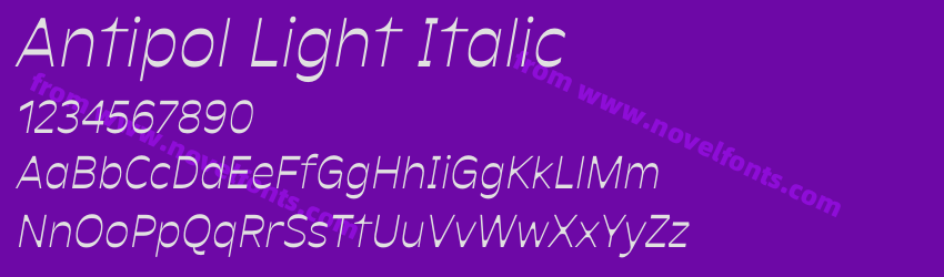 Antipol Light ItalicPreview Antipol Light ItalicPreview