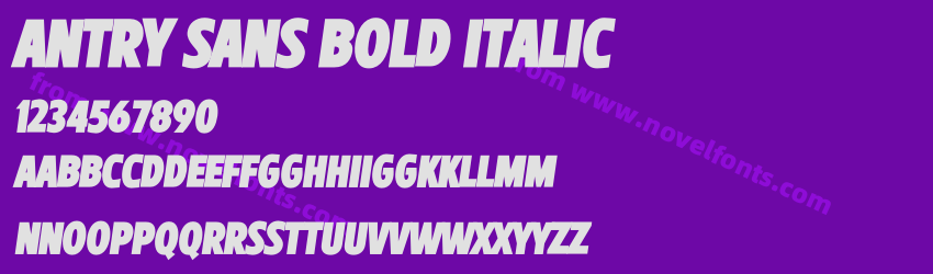 Antry Sans Bold ItalicPreview