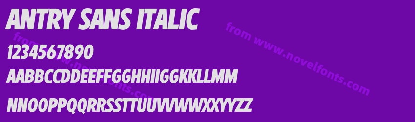 Antry Sans ItalicPreview Antry Sans ItalicPreview