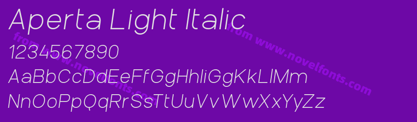 Aperta Light ItalicPreview Aperta Light ItalicPreview
