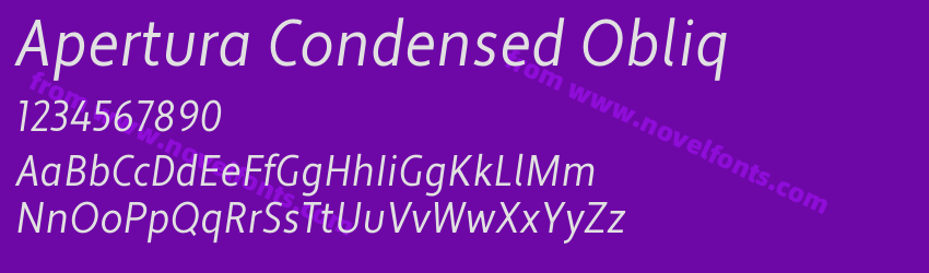 Apertura Condensed ObliqPreview Apertura Condensed ObliqPreview