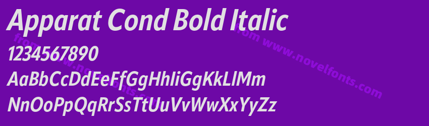 Apparat Cond Bold ItalicPreview Apparat Cond Bold ItalicPreview