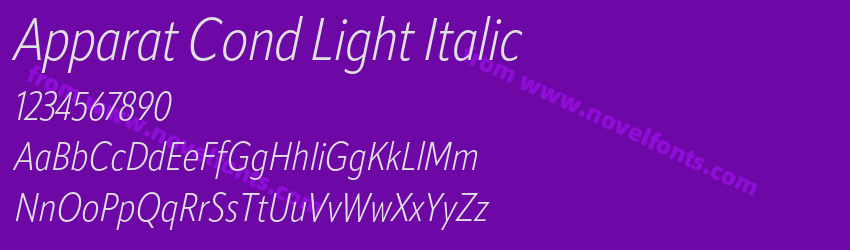 Apparat Cond Light ItalicPreview Apparat Cond Light ItalicPreview