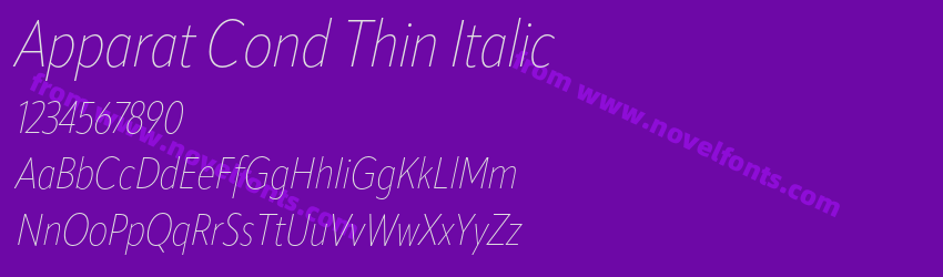 Apparat Cond Thin ItalicPreview Apparat Cond Thin ItalicPreview