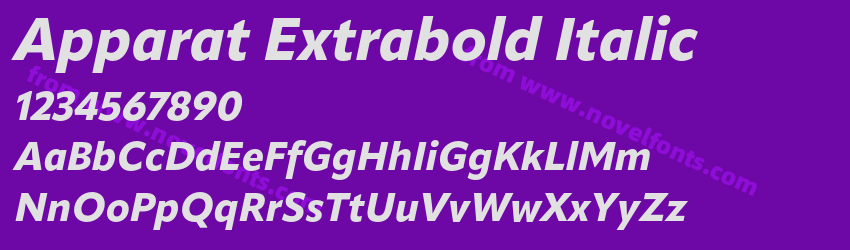 Apparat Extrabold ItalicPreview Apparat Extrabold ItalicPreview