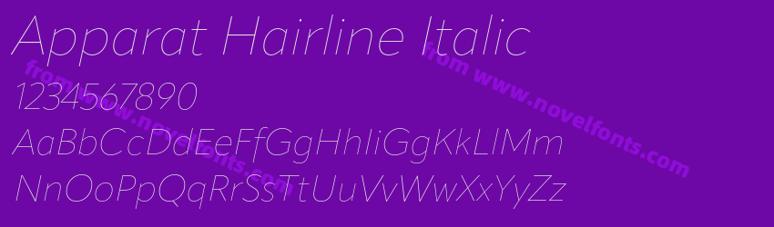 Apparat Hairline ItalicPreview Apparat Hairline ItalicPreview