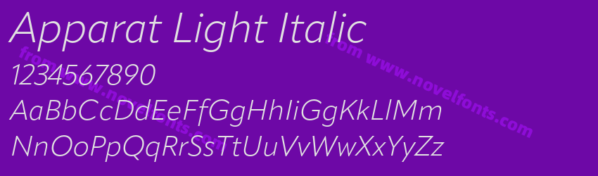 Apparat Light ItalicPreview Apparat Light ItalicPreview