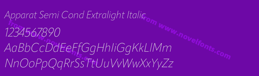 Apparat Semi Cond Extralight ItalicPreview Apparat Semi Cond Extralight ItalicPreview