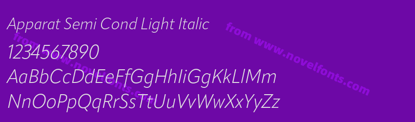 Apparat Semi Cond Light ItalicPreview Apparat Semi Cond Light ItalicPreview