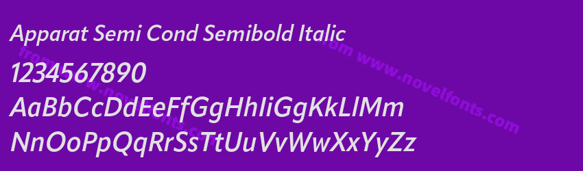 Apparat Semi Cond Semibold ItalicPreview Apparat Semi Cond Semibold ItalicPreview