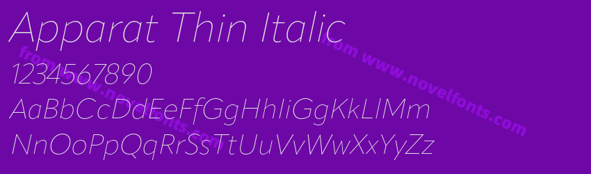 Apparat Thin ItalicPreview Apparat Thin ItalicPreview