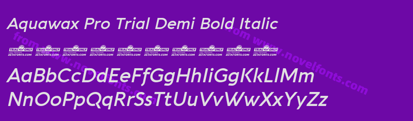 Aquawax Pro Trial Demi Bold ItalicPreview