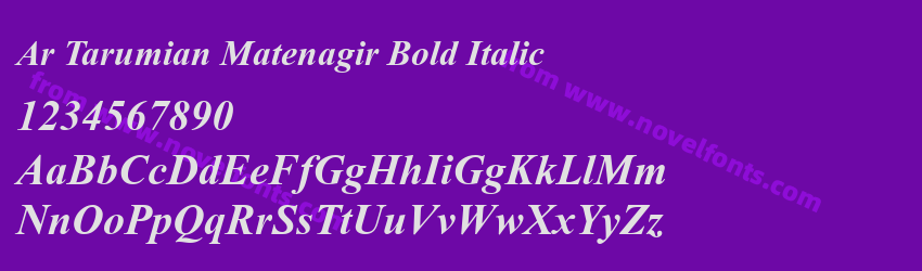 Ar Tarumian Matenagir Bold ItalicPreview Ar Tarumian Matenagir Bold ItalicPreview