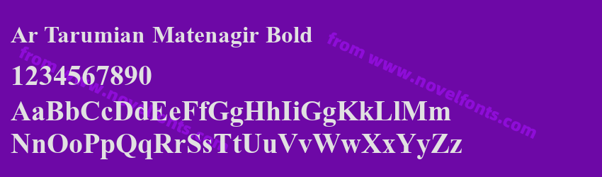 Ar Tarumian Matenagir BoldPreview Ar Tarumian Matenagir BoldPreview