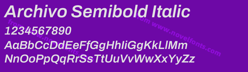 Archivo Semibold ItalicPreview Archivo Semibold ItalicPreview