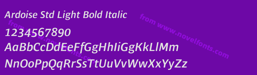 Ardoise Std Light Bold ItalicPreview Ardoise Std Light Bold ItalicPreview