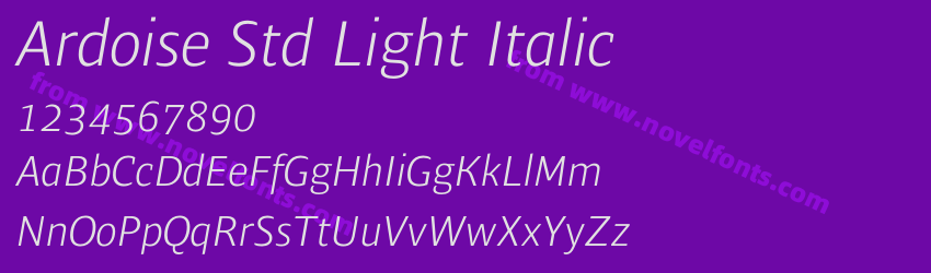 Ardoise Std Light ItalicPreview Ardoise Std Light ItalicPreview
