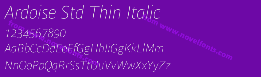 Ardoise Std Thin ItalicPreview