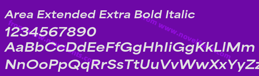 Area Extended Extra Bold ItalicPreview Area Extended Extra Bold ItalicPreview
