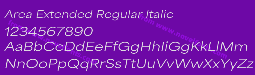 Area Extended Regular ItalicPreview Area Extended Regular ItalicPreview