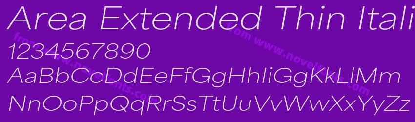 Area Extended Thin ItalicPreview Area Extended Thin ItalicPreview