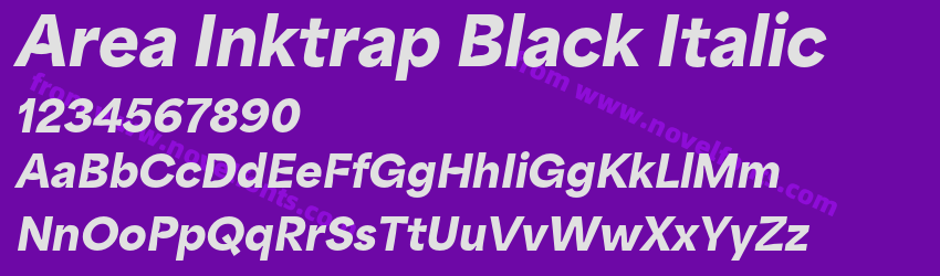 Area Inktrap Black ItalicPreview Area Inktrap Black ItalicPreview