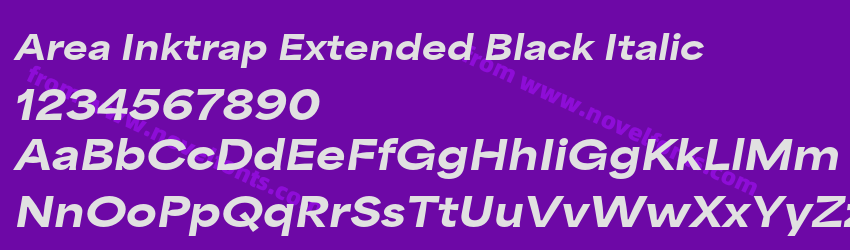 Area Inktrap Extended Black ItalicPreview Area Inktrap Extended Black ItalicPreview