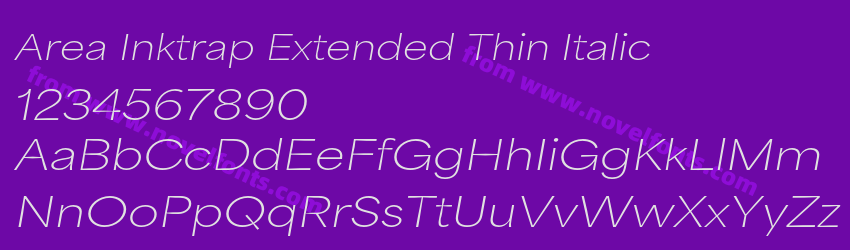 Area Inktrap Extended Thin ItalicPreview Area Inktrap Extended Thin ItalicPreview