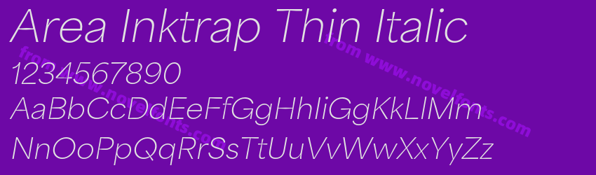 Area Inktrap Thin ItalicPreview Area Inktrap Thin ItalicPreview