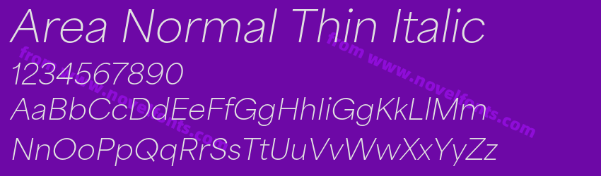 Area Normal Thin ItalicPreview Area Normal Thin ItalicPreview