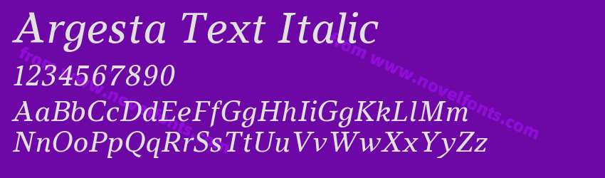 Argesta Text ItalicPreview Argesta Text ItalicPreview