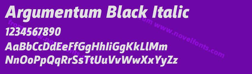 Argumentum Black ItalicPreview Argumentum Black ItalicPreview