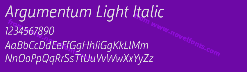 Argumentum Light ItalicPreview Argumentum Light ItalicPreview