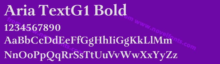 Aria TextG1 BoldPreview Aria TextG1 BoldPreview