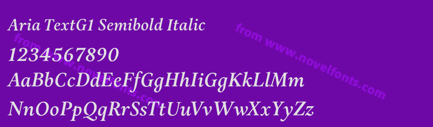 Aria TextG1 Semibold ItalicPreview Aria TextG1 Semibold ItalicPreview